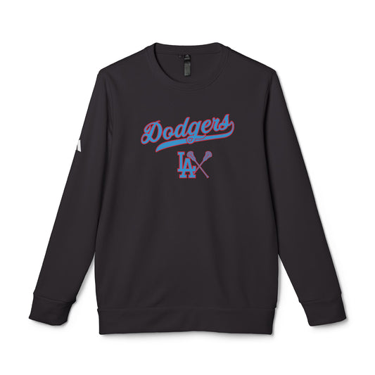 Adult Dodgers Adidas Fleece Crewneck