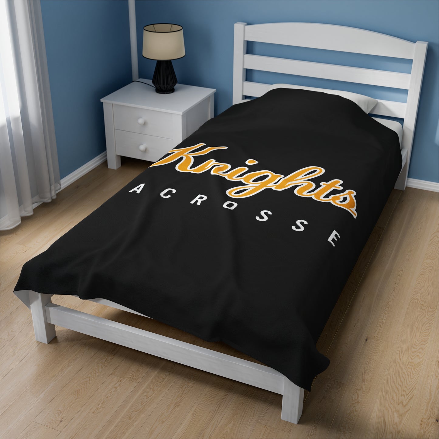 Bishop Kelly Lacrosse Velveteen Plush Blanket