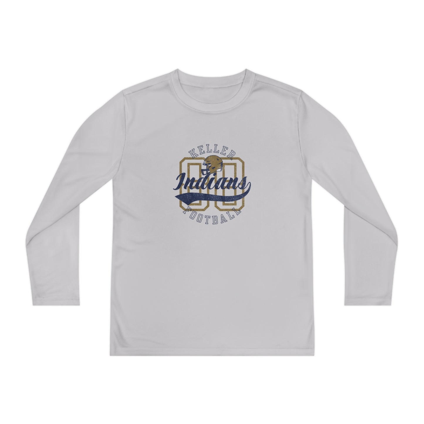 Youth Keller Football Sport-Tek Performance Long Sleeve Shirt
