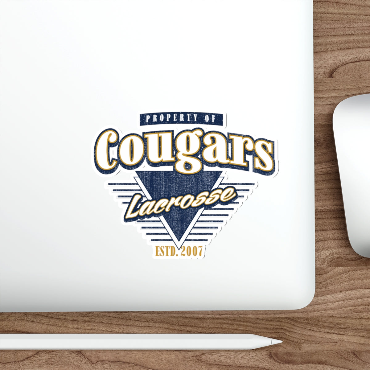 Evergreen Cougars Lacrosse Die-Cut Stickers