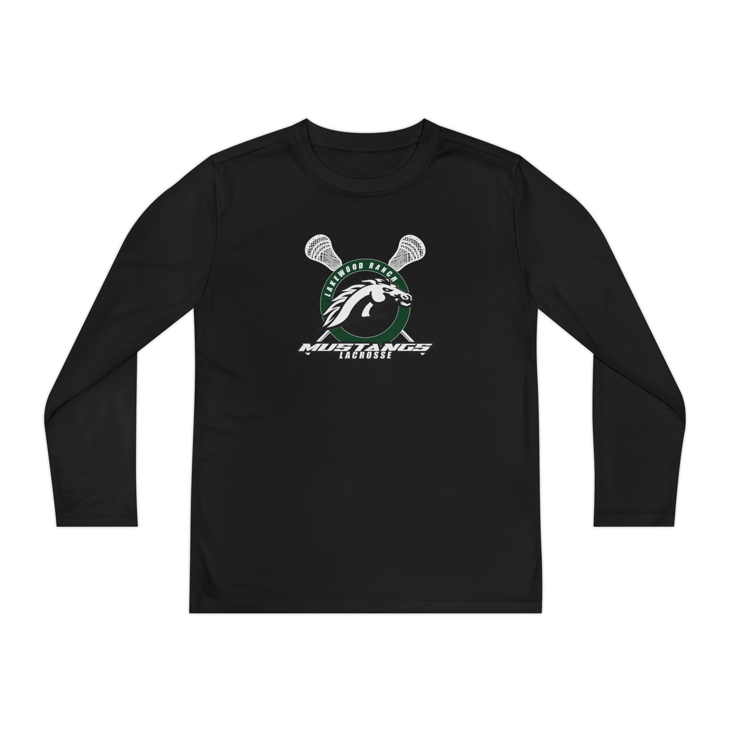 Youth Mustangs Lacrosse Sport-Tek Performance Long Sleeve Shirt