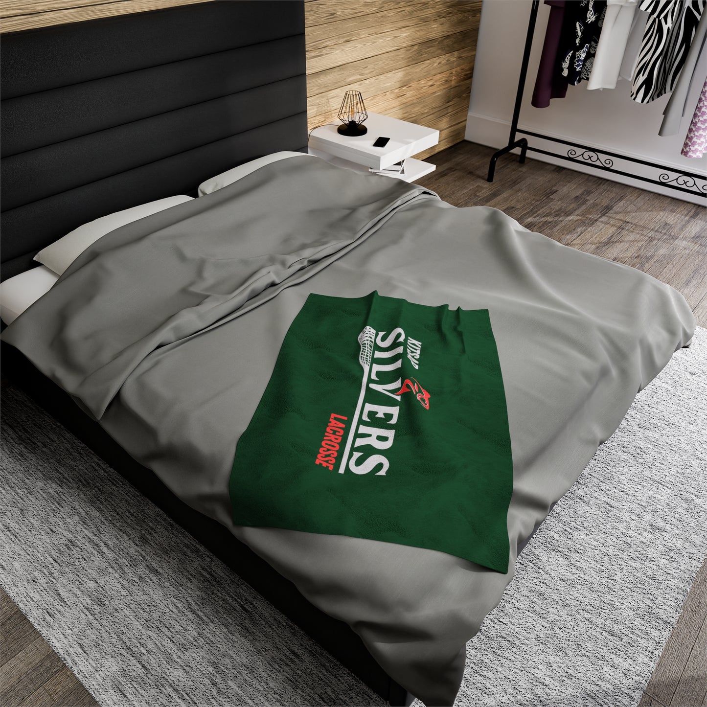 Kitsap Lacrosse Velveteen Plush Blanket