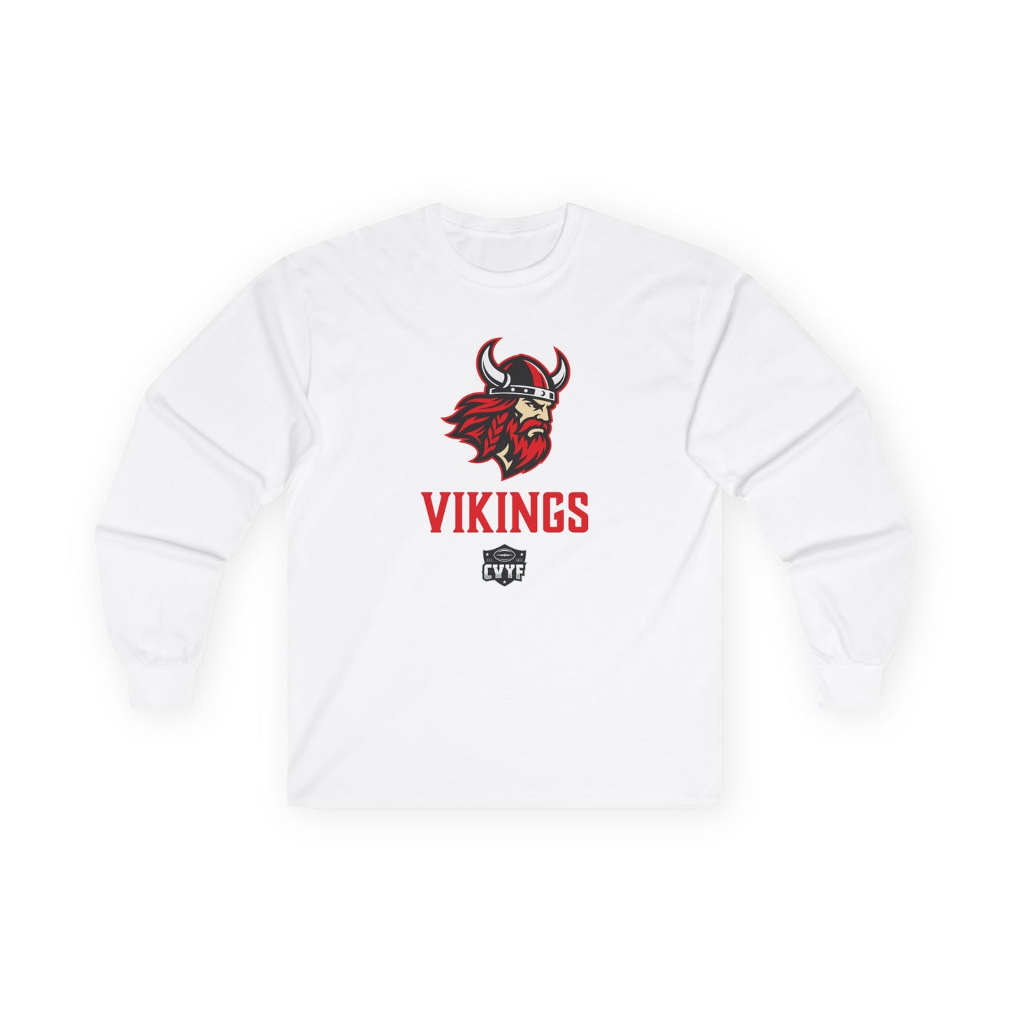 Adult Bloomer Vikings Gildan Ultra Cotton Long Sleeve