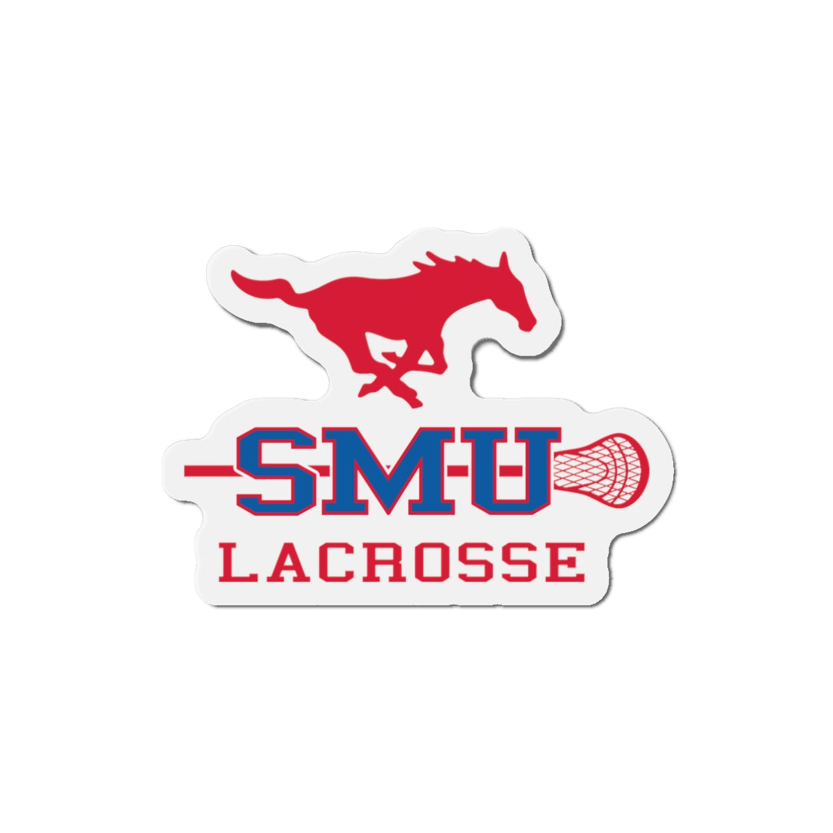SMU Lacrosse Die-Cut Magnet