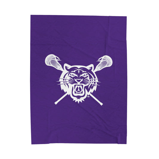 Tiger Lax Velveteen Plush Blanket (60" x 80")