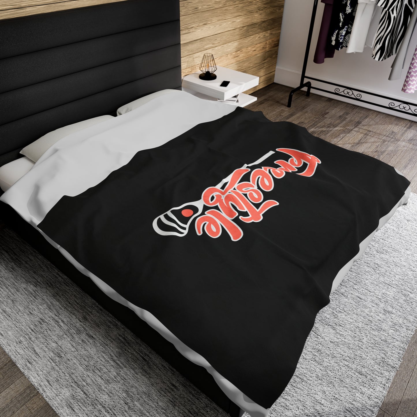 Freestyle Lacrosse Velveteen Plush Blanket (60" x 80")