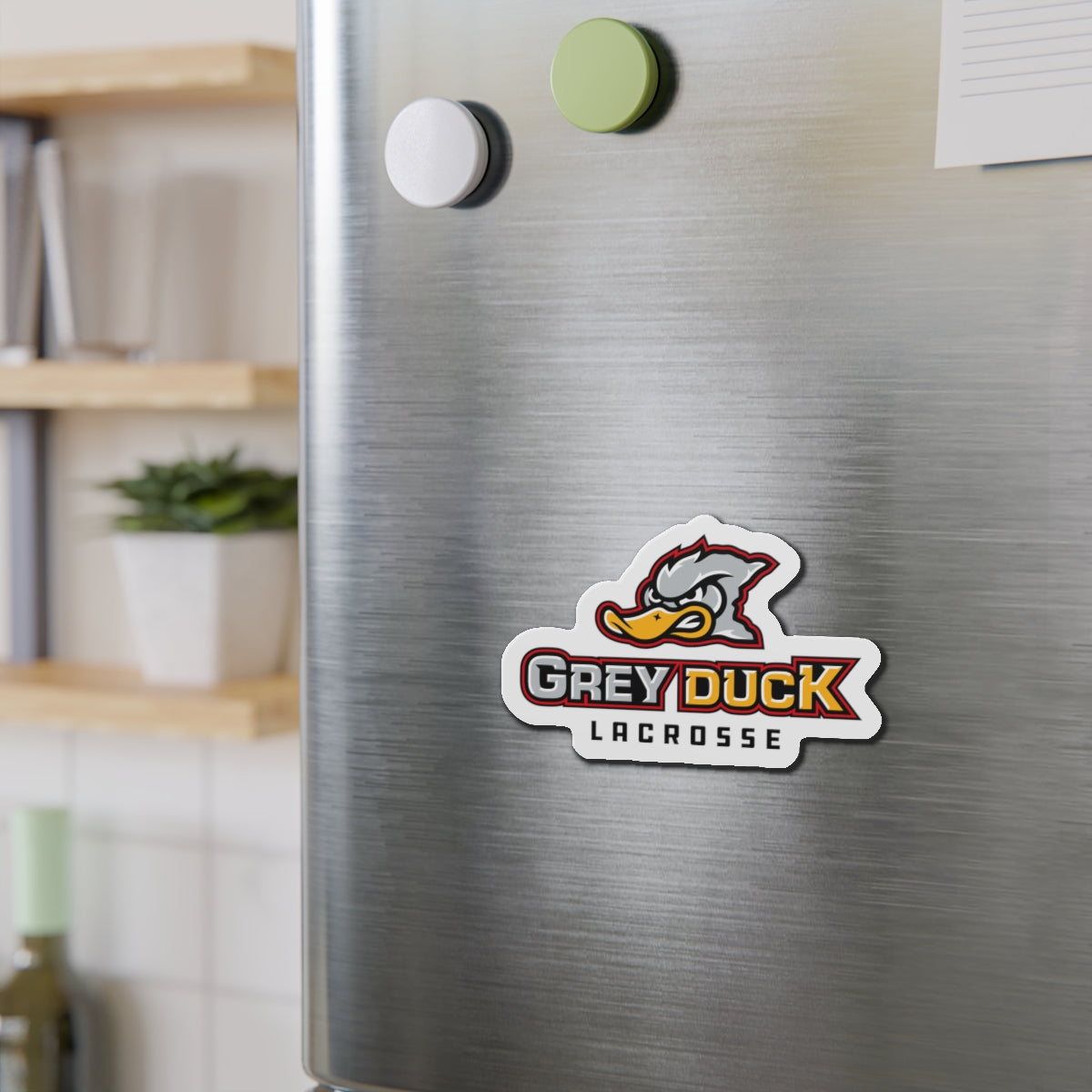 Grey Duck Lacrosse Die-Cut Magnet