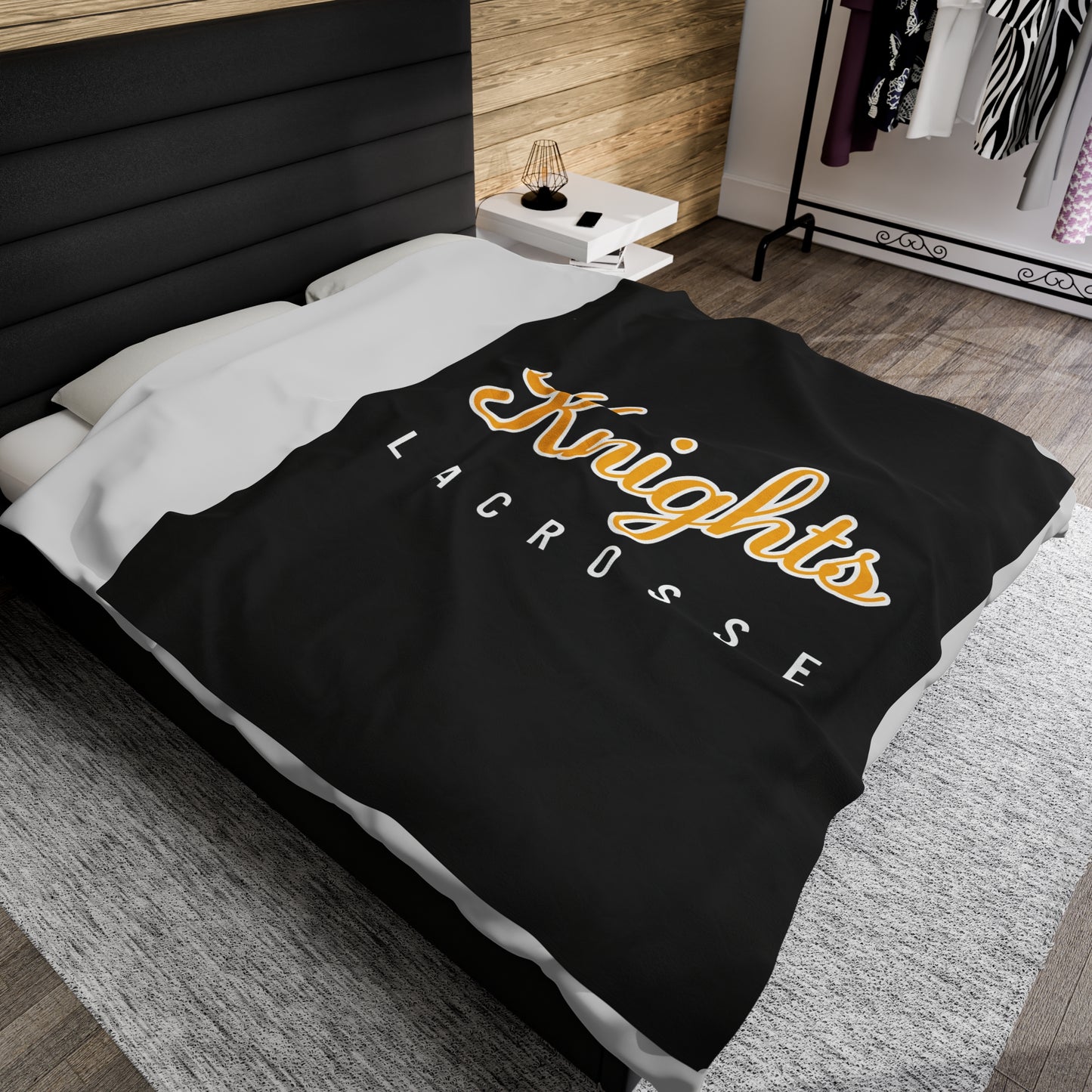 Bishop Kelly Lacrosse Velveteen Plush Blanket