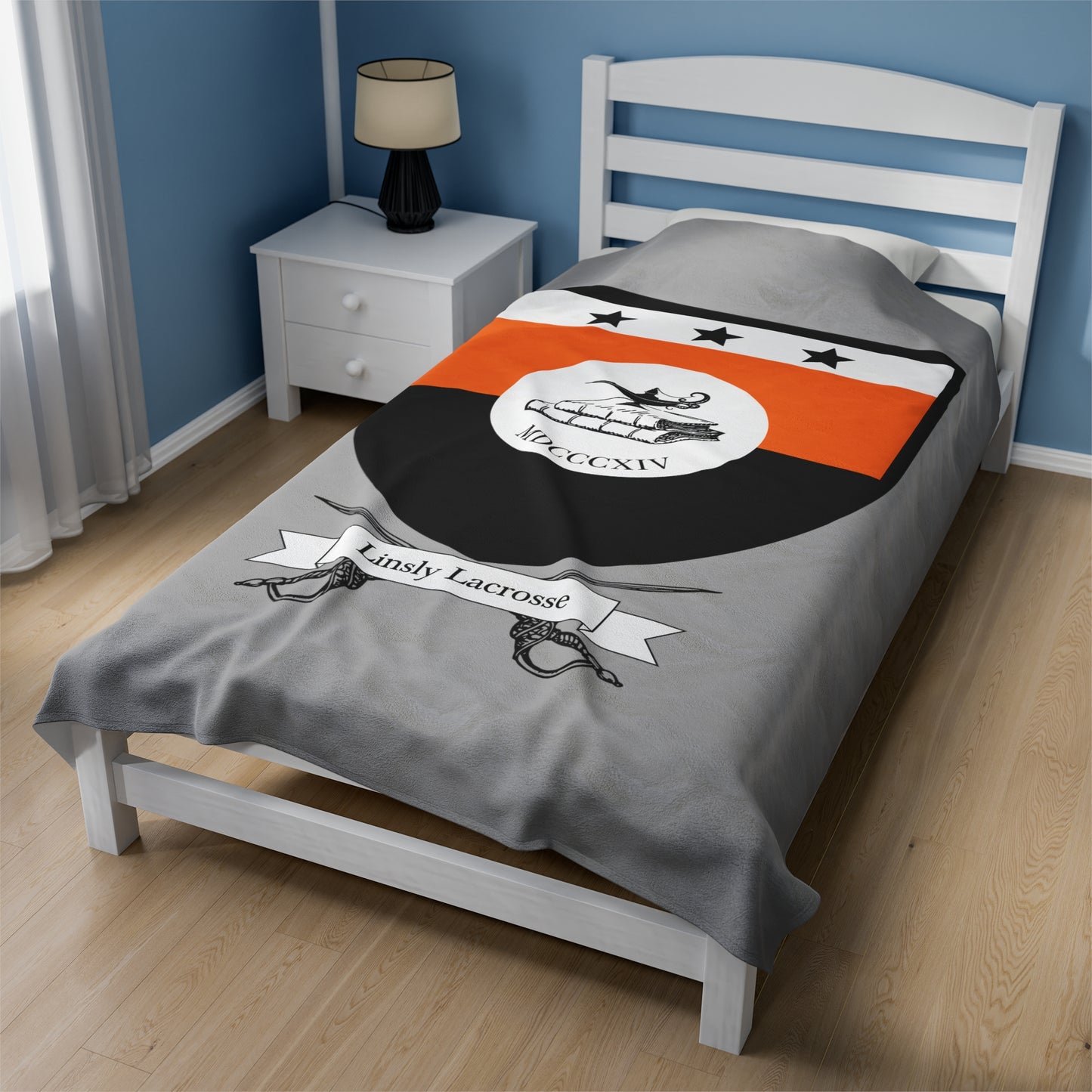 Linsly Lacrosse Velveteen Plush Blanket