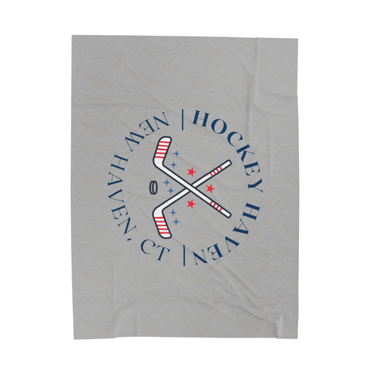 Hockey Haven Community Velveteen Plush Blanket (60" x 80")