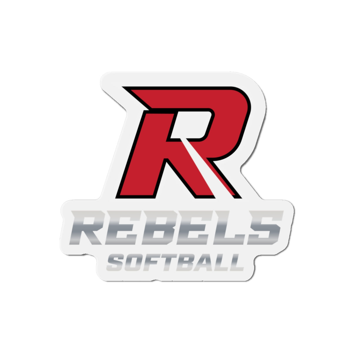 Rebels Softball Die-Cut Magnet