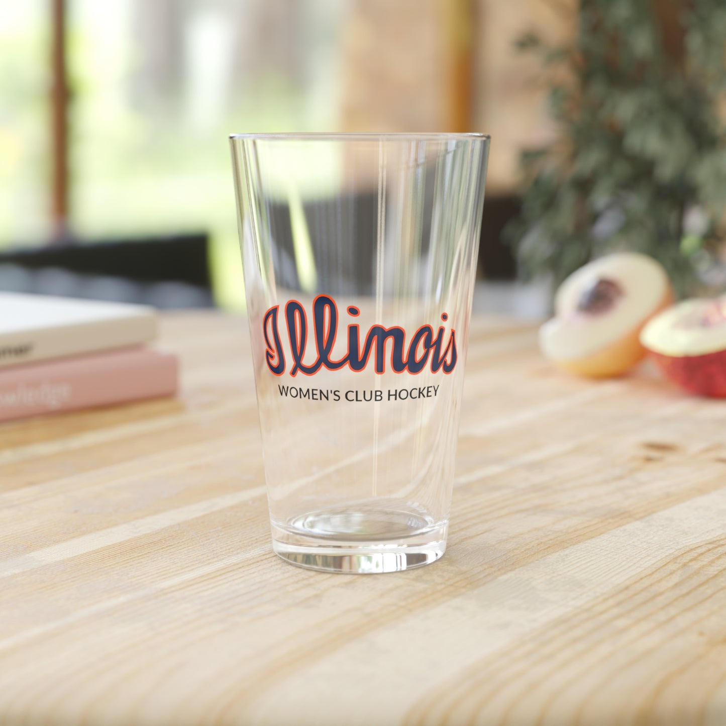 Illinois Hockey Pint Glass