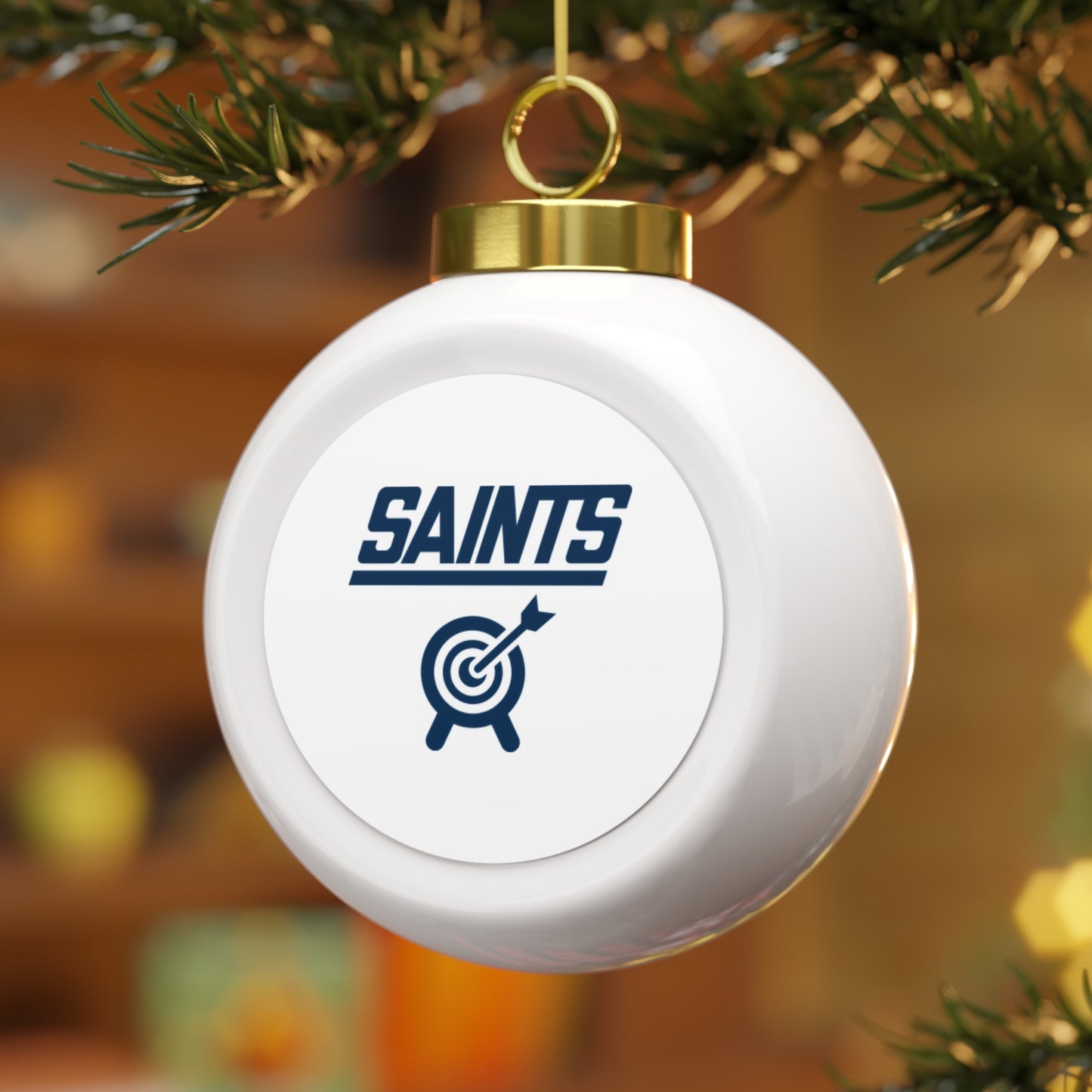 Saints Archery Christmas Ball Ornament