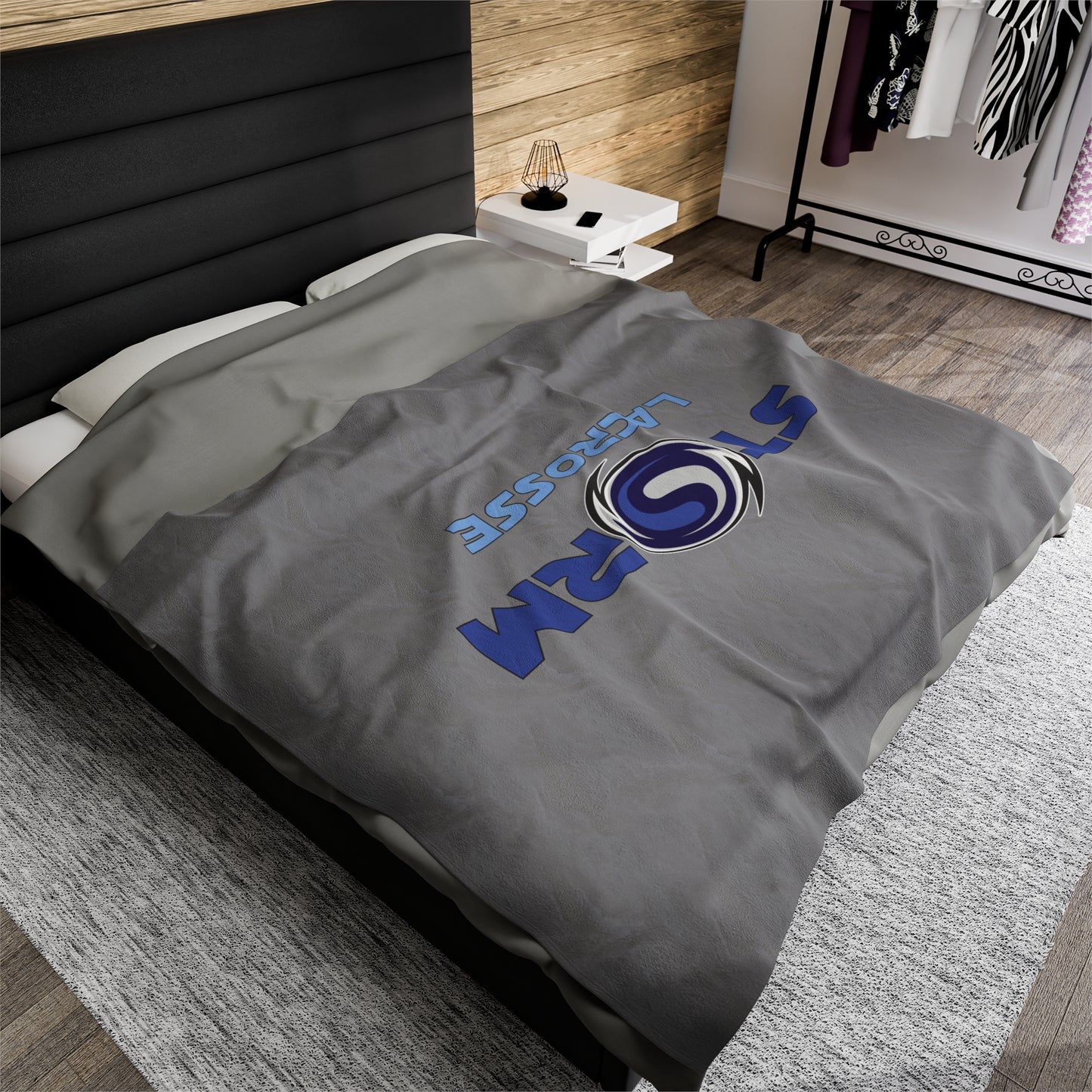 Storm Lacrosse Velveteen Plush Blanket (60" x 80")
