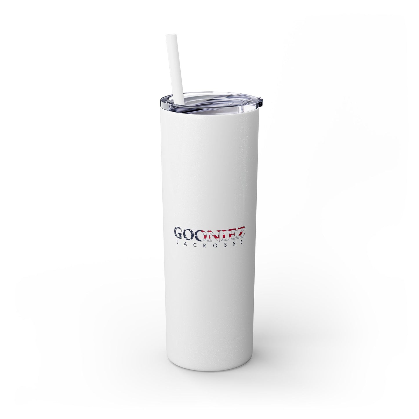 Gooniez Lacrosse Skinny Tumbler with Straw (20oz)
