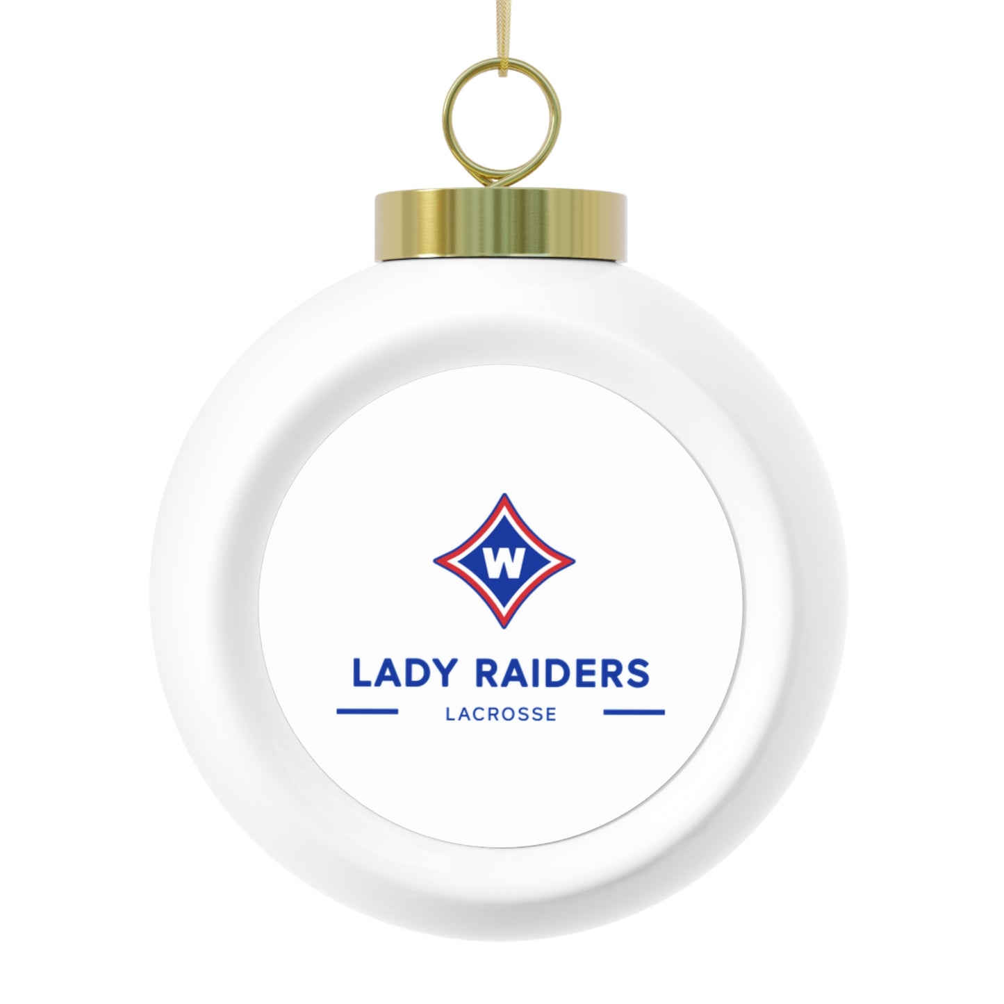 Walton Lacrosse Christmas Ball Ornament