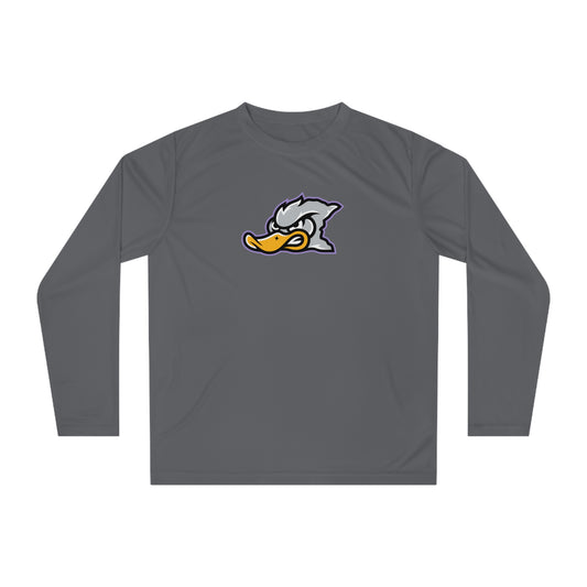 Adult Grey Duck Lacrosse Team 365 Performance Long Sleeve Shirt