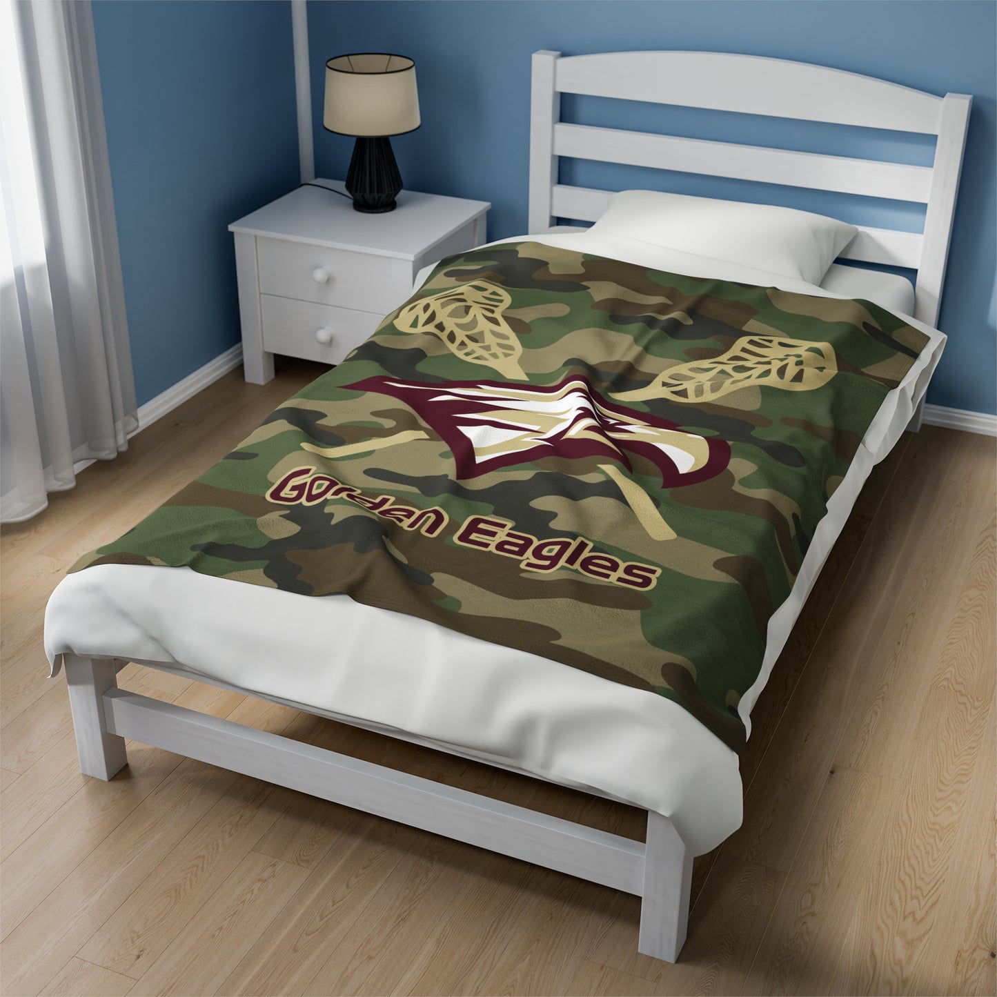 Maple Mountain Youth Lacrosse Velveteen Plush Blanket