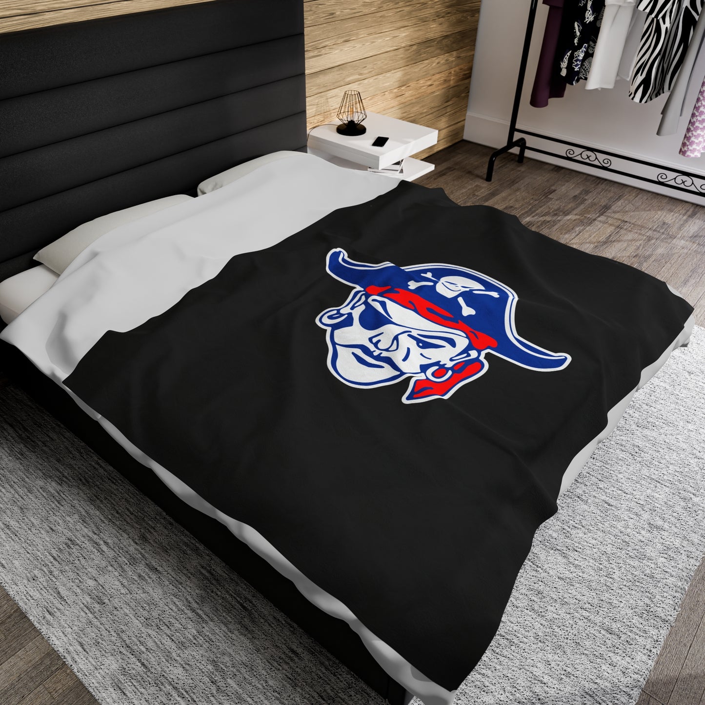 Fairport Football and Cheer Velveteen Plush Blanket