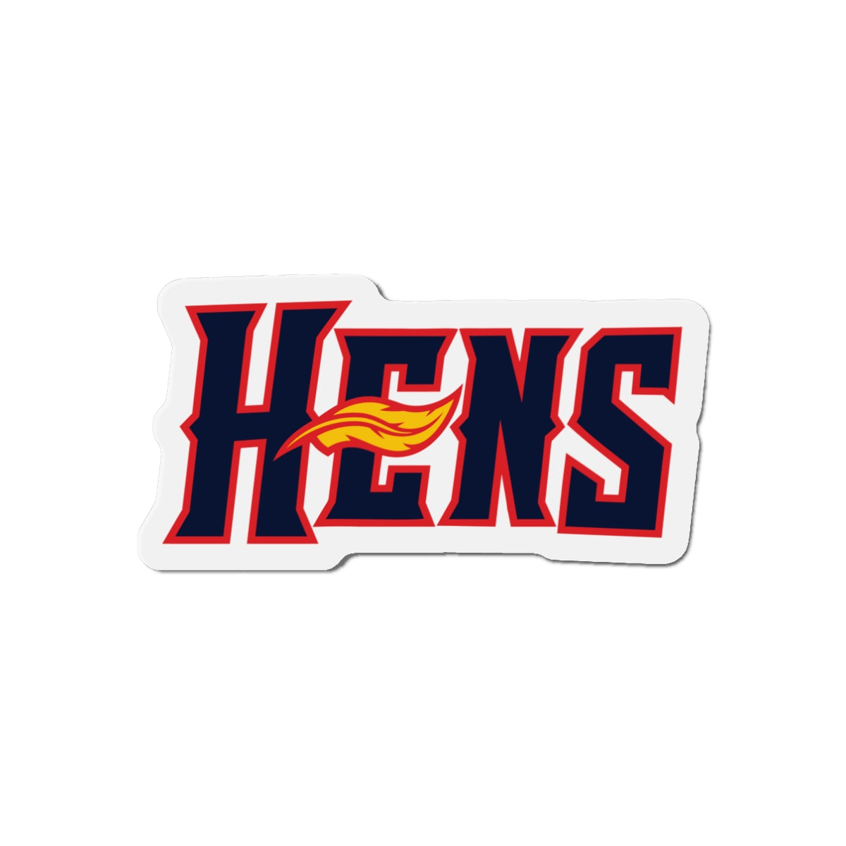 Mudhens Baseball Die-Cut Magnet