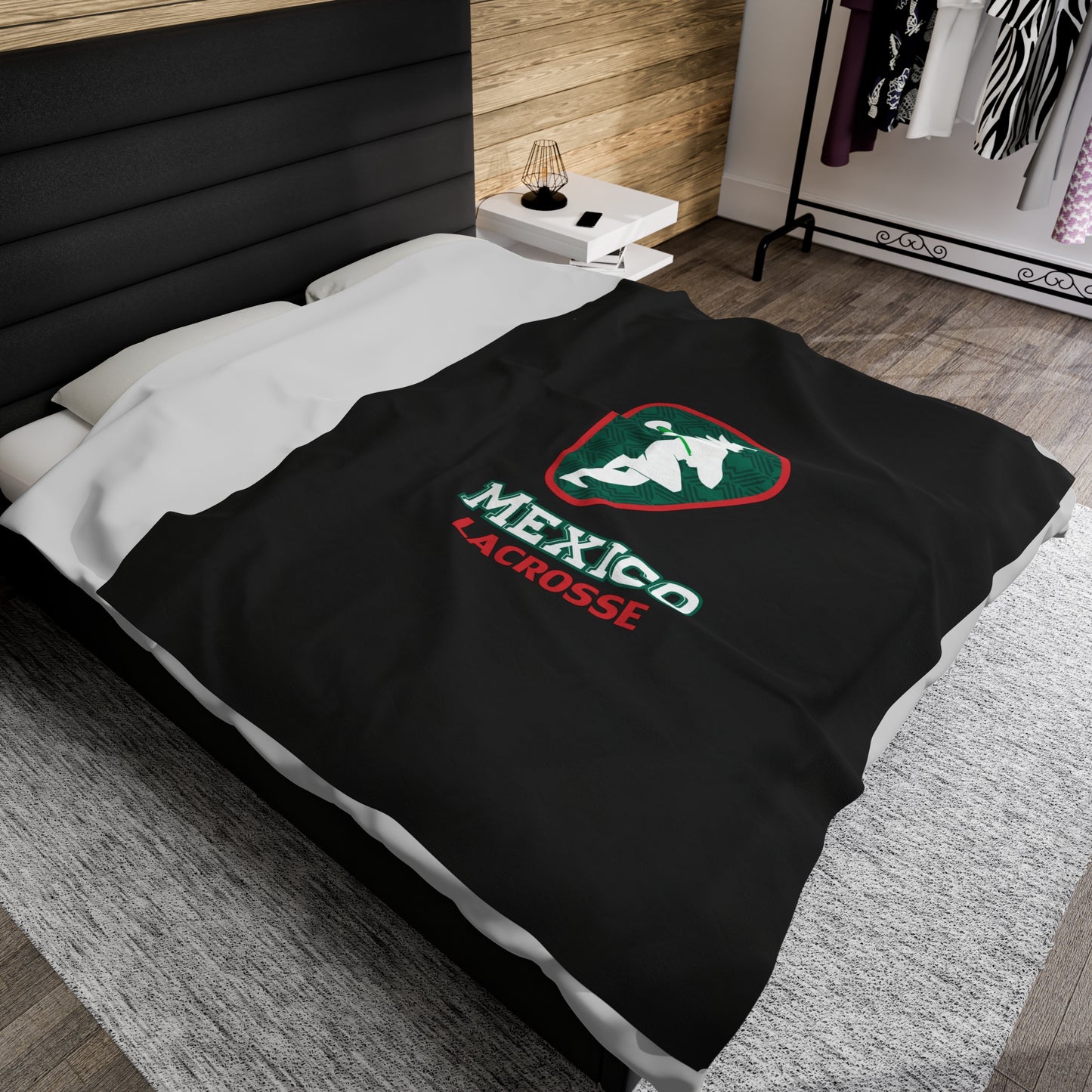 Team Mexico Box Velveteen Plush Blanket (60"x80")