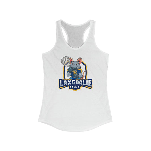 Women's Lax Goalie Rat Next Level Racerback Tank