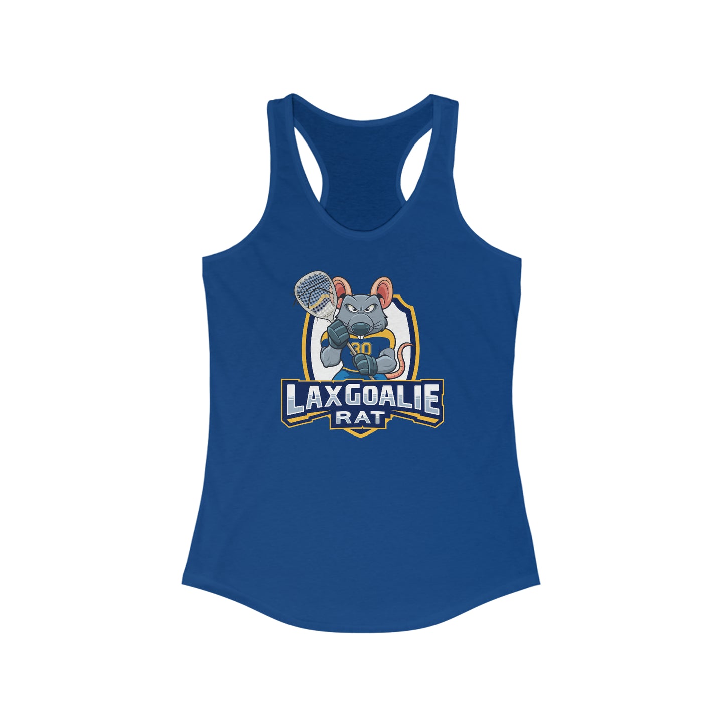 Women's Lax Goalie Rat Next Level Racerback Tank