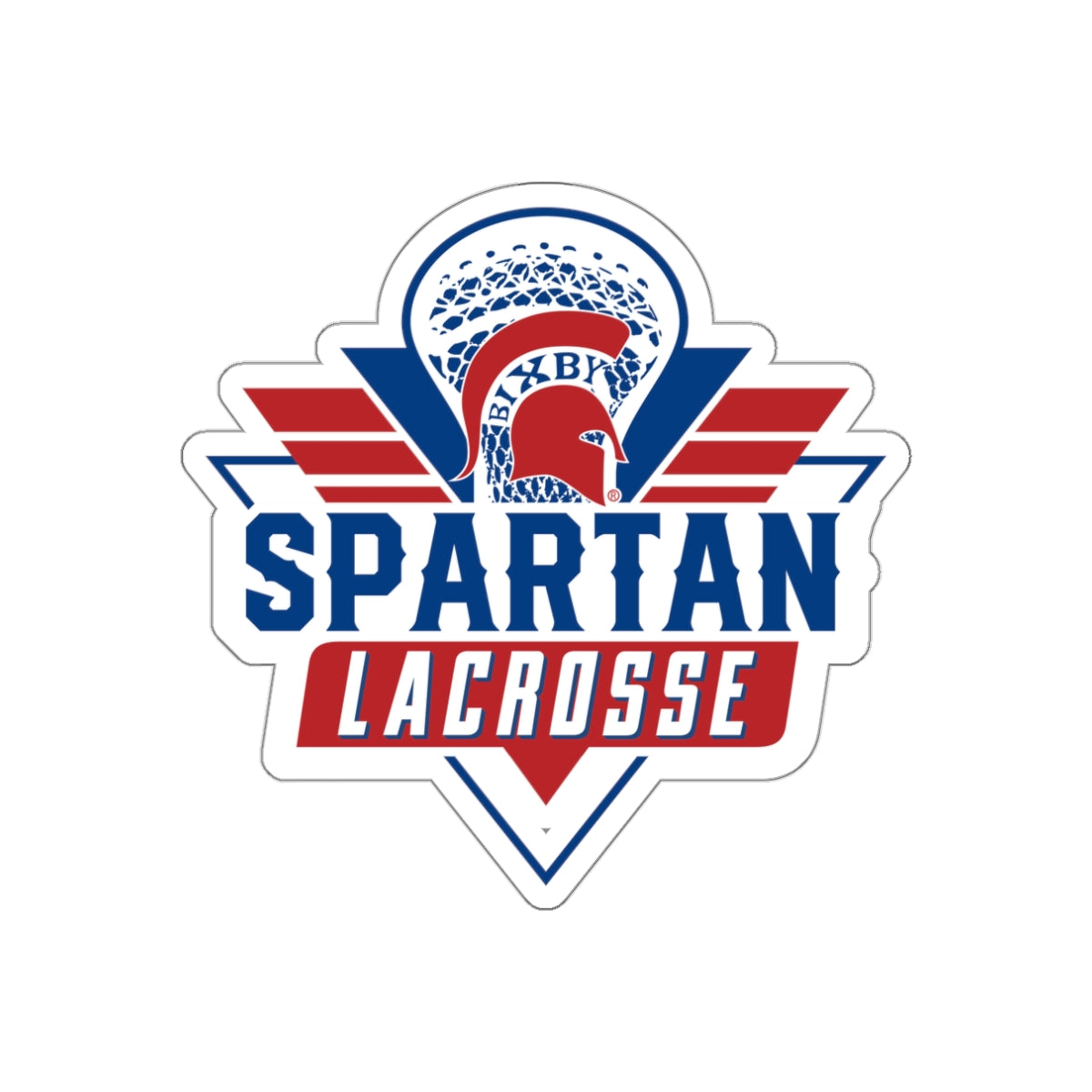 Bixby Spartan Lacrosse Die Cut Stickers