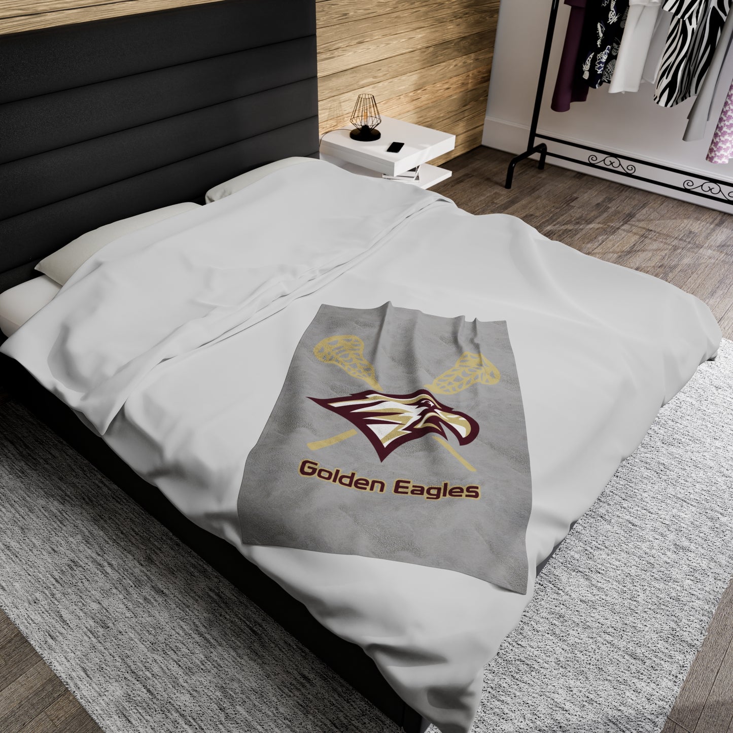 Maple Mountain Youth Lacrosse Velveteen Plush Blanket