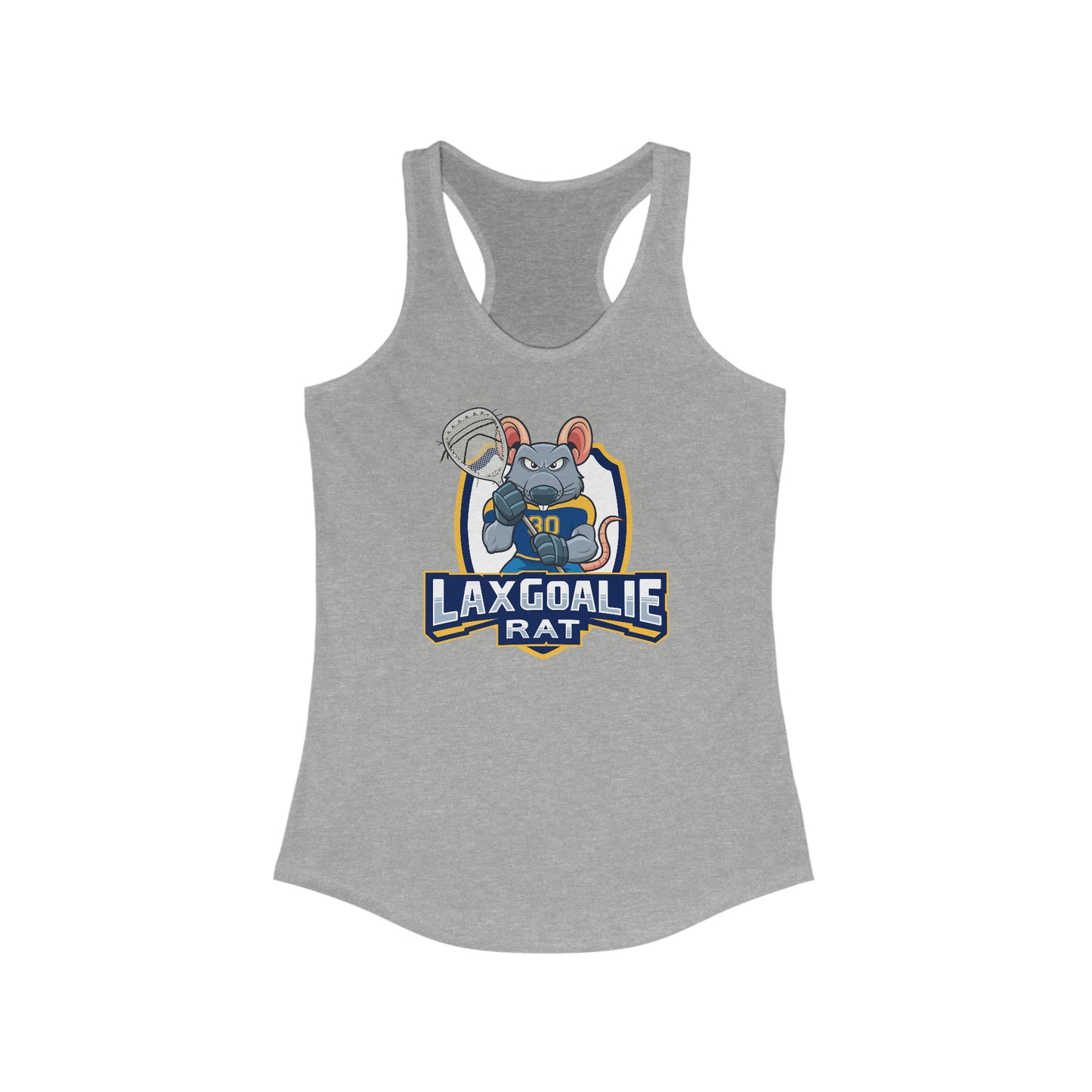Women's Lax Goalie Rat Next Level Racerback Tank