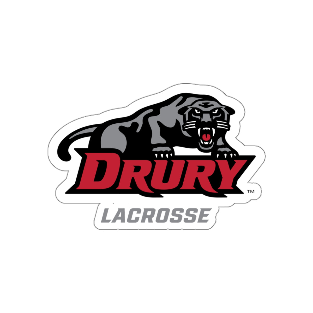 Drury Lacrosse Die-Cut Sticker