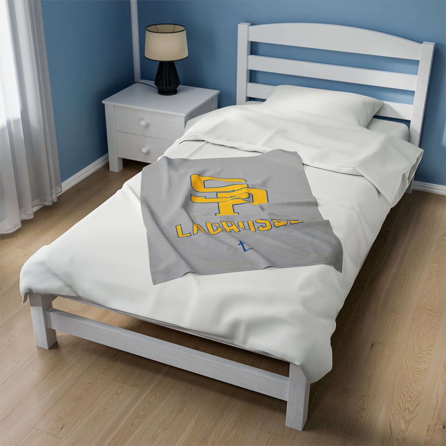 Saint Paul's Lacrosse Velveteen Plush Blanket