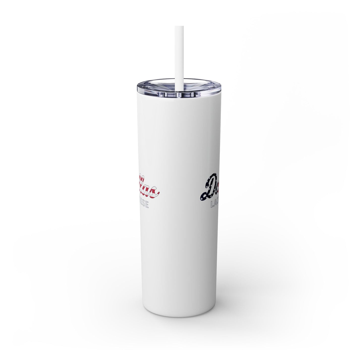 SMU Lacrosse Skinny Tumbler with Straw (20oz)