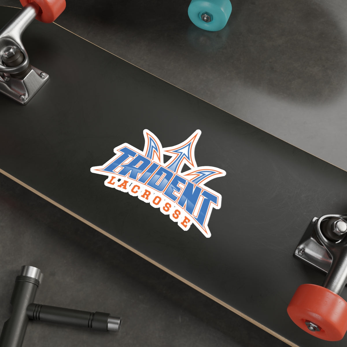 Trident Lacrosse Die-Cut Stickers