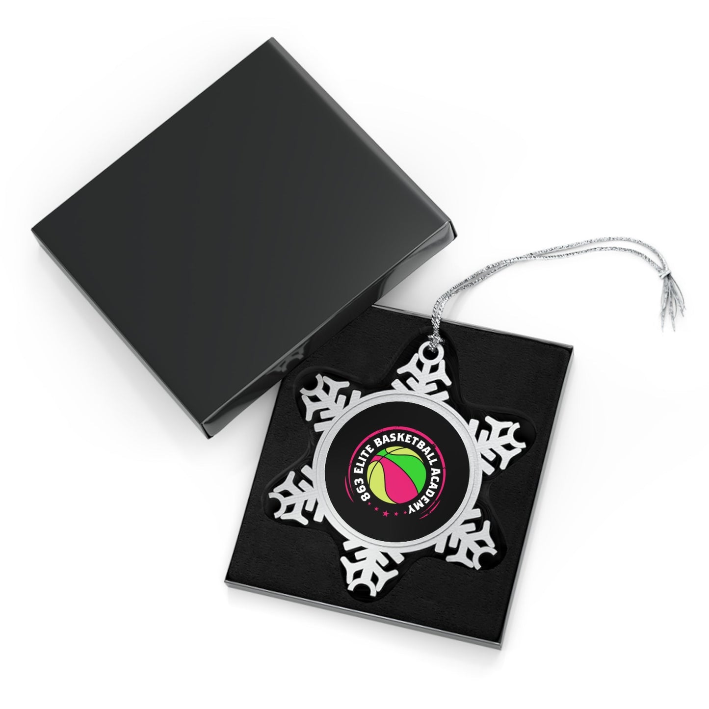 863 Elite Basketball Pewter Snowflake Ornament
