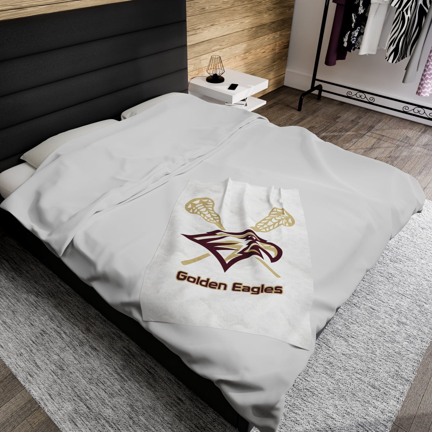 Maple Mountain Youth Lacrosse Velveteen Plush Blanket