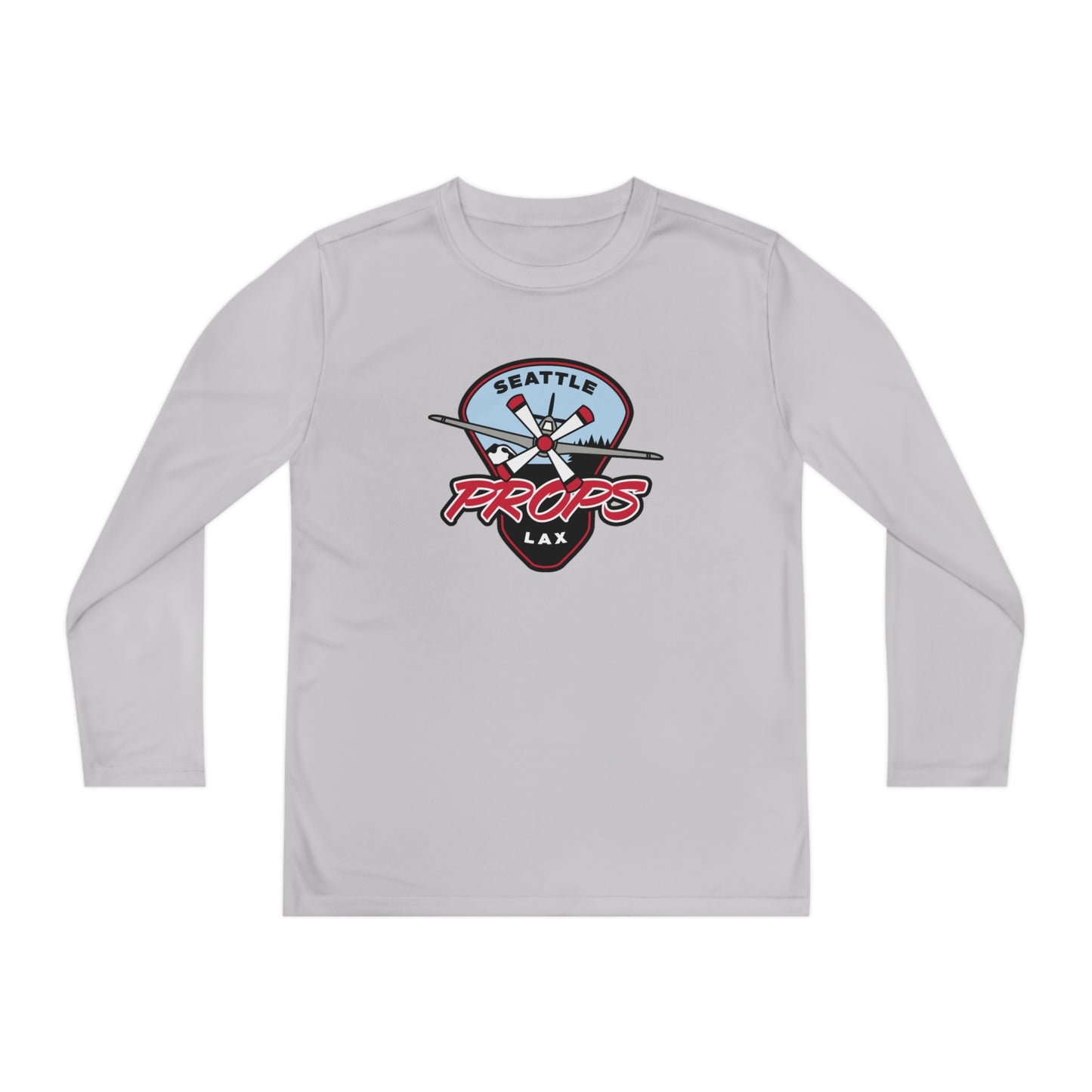 Youth Seattle Props Lacrosse Sport-Tek Performance Long Sleeve