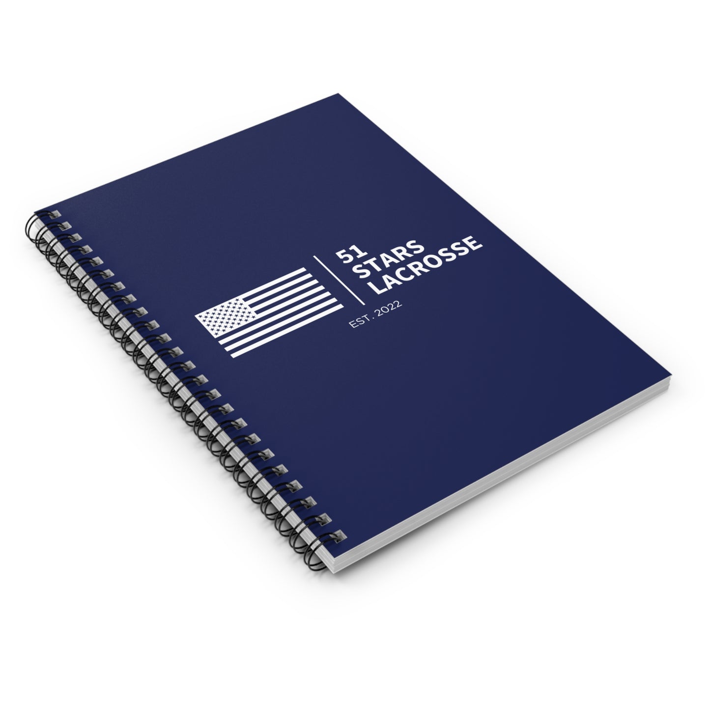 51 Stars Spiral Notebook - Ruled Line (8" x 6")