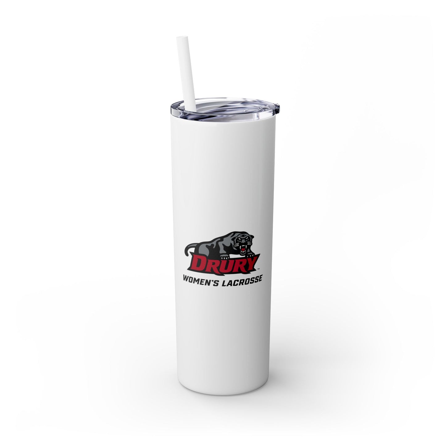 Drury Lacrosse 20oz Skinny Tumbler with Straw