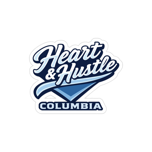 Heart and Hustle Transparent Die-Cut Outdoor Sticker