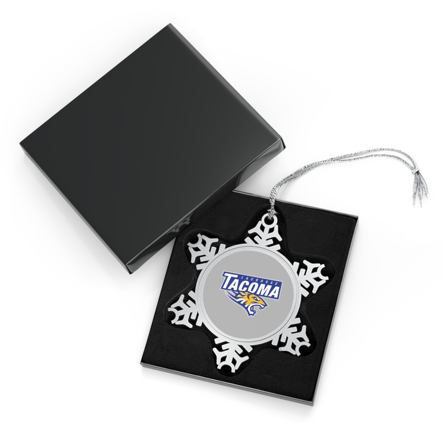 Tacoma Tigers Lacrosse Pewter Snowflake Ornament