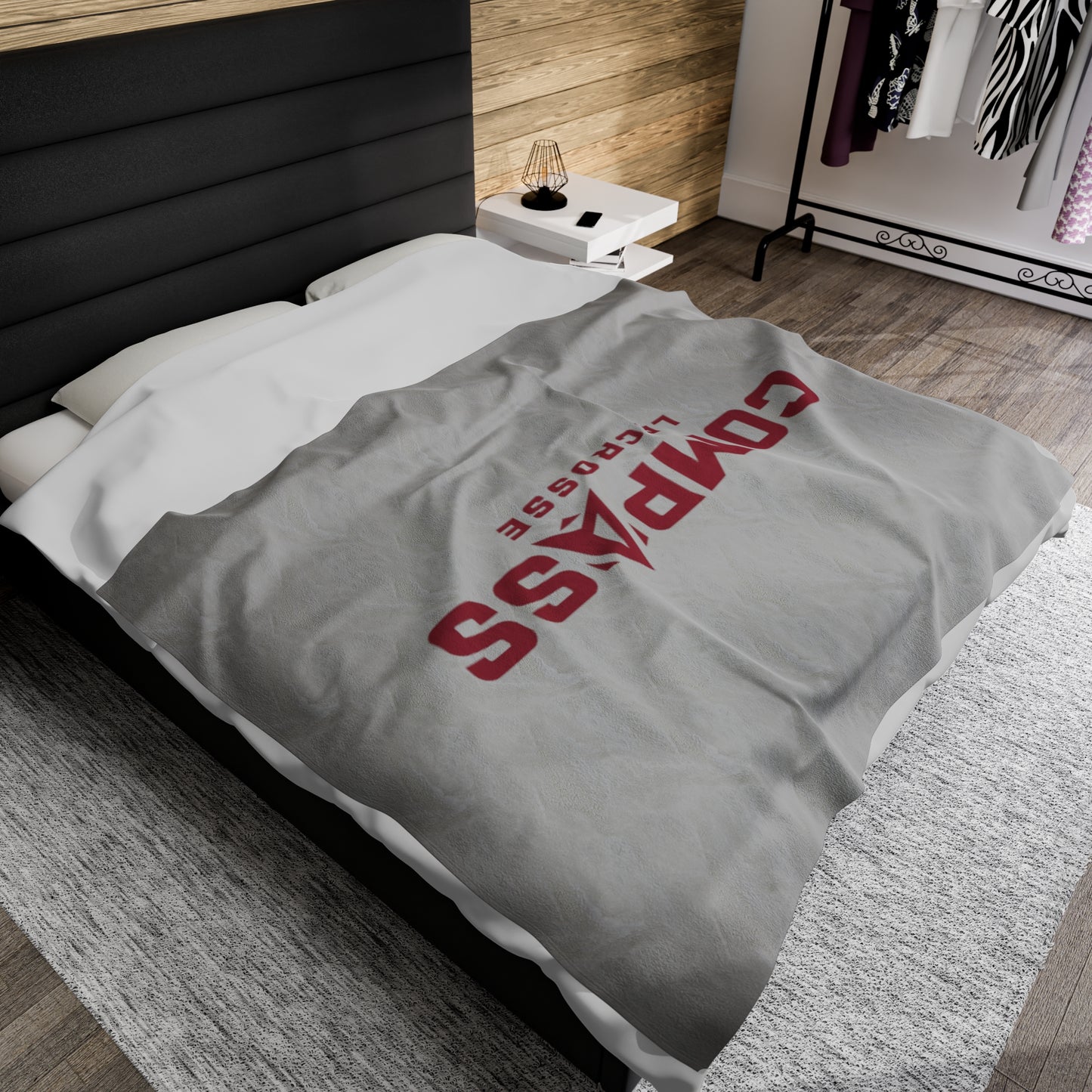 Compass Lacrosse Velveteen Plush Blanket (60" x 80")