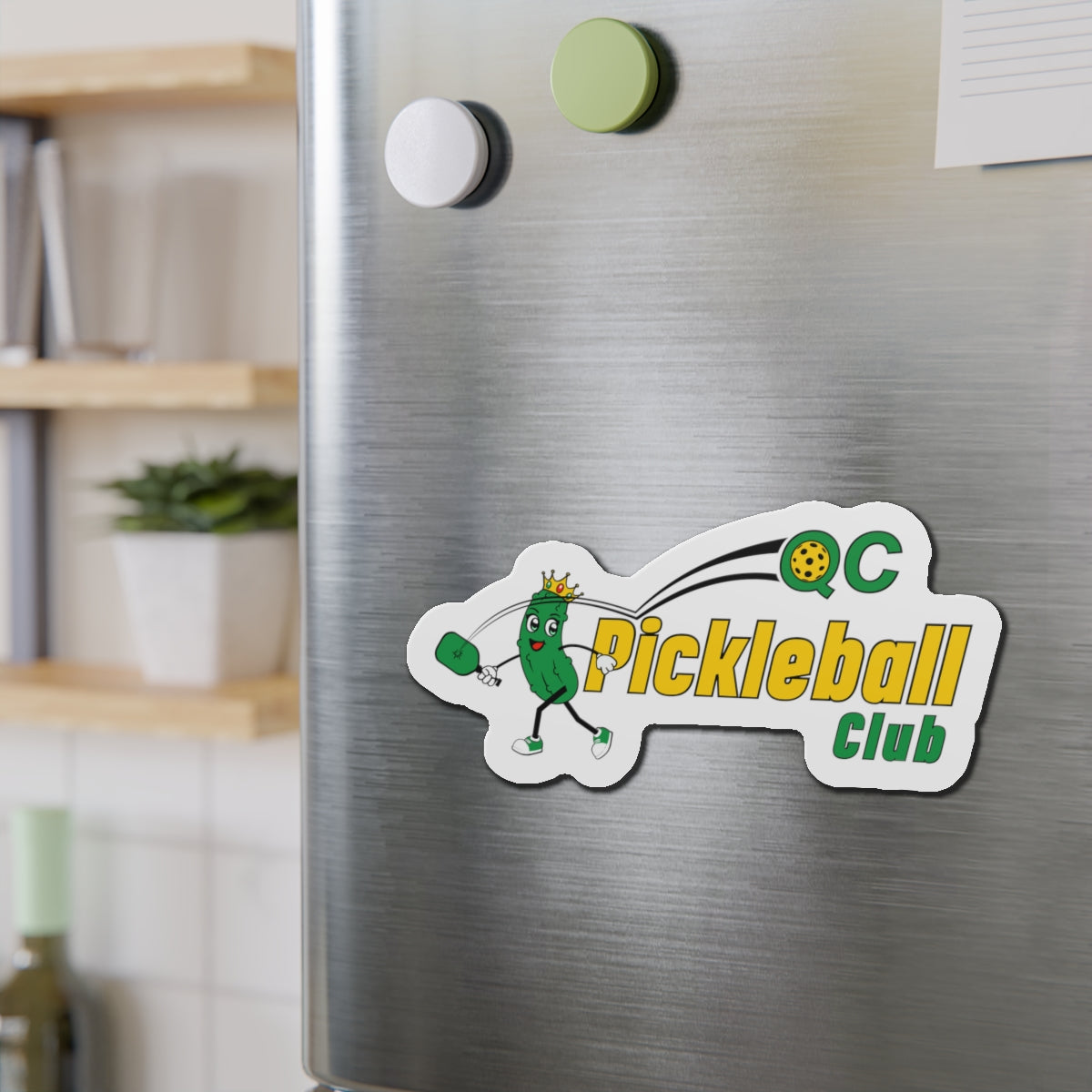 QC Pickleball Die-Cut Magnet