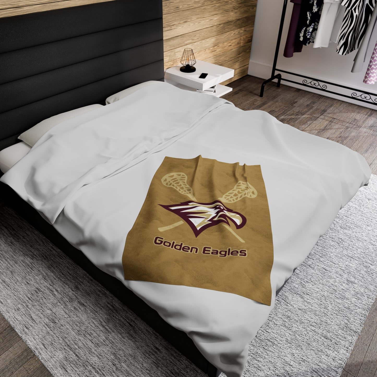 Maple Mountain Youth Lacrosse Velveteen Plush Blanket