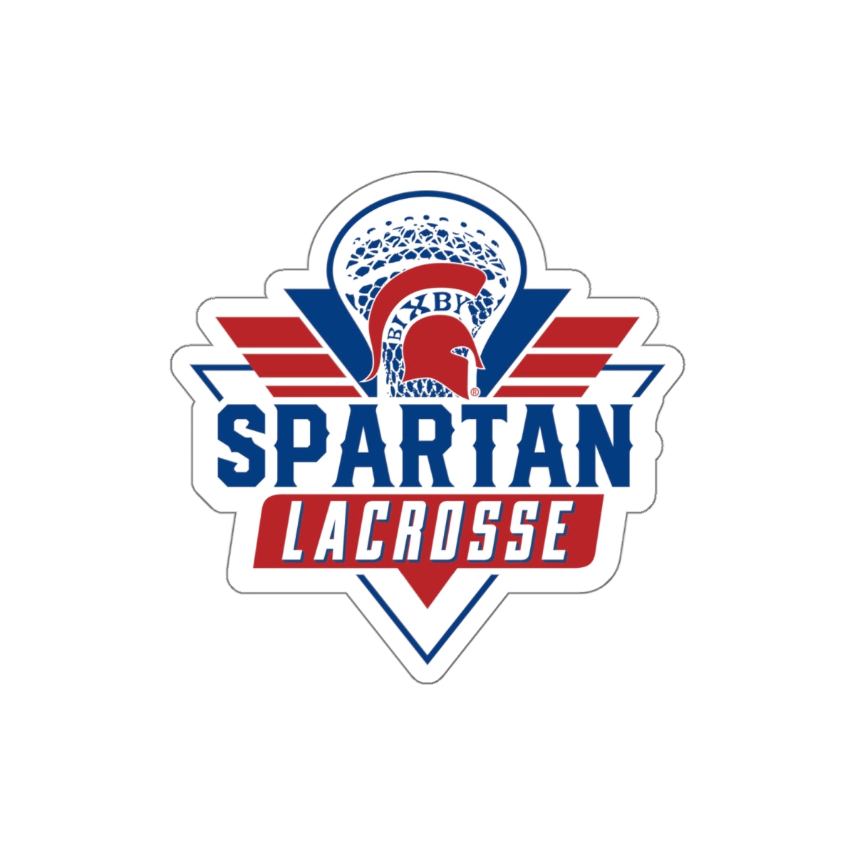 Bixby Spartan Lacrosse Die Cut Stickers
