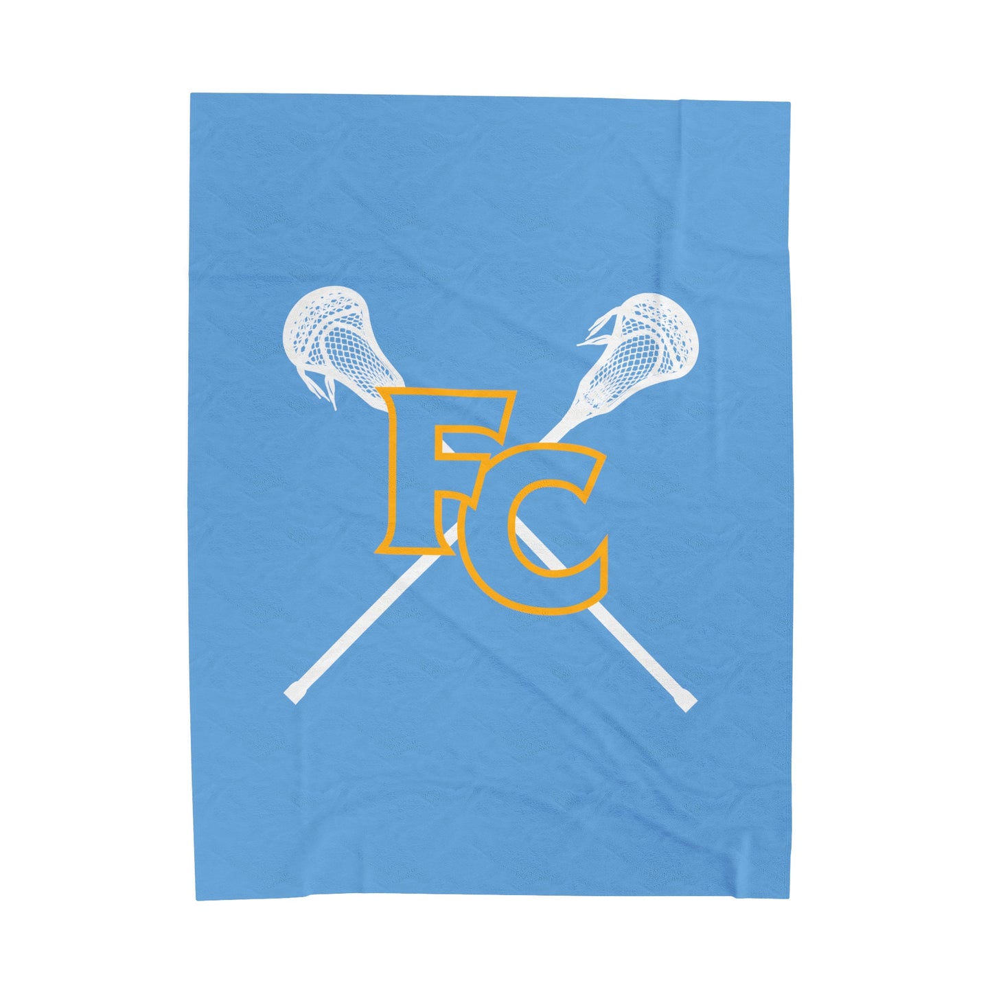 First Colonial Lacrosse Velveteen Plush Blanket (60"x80")