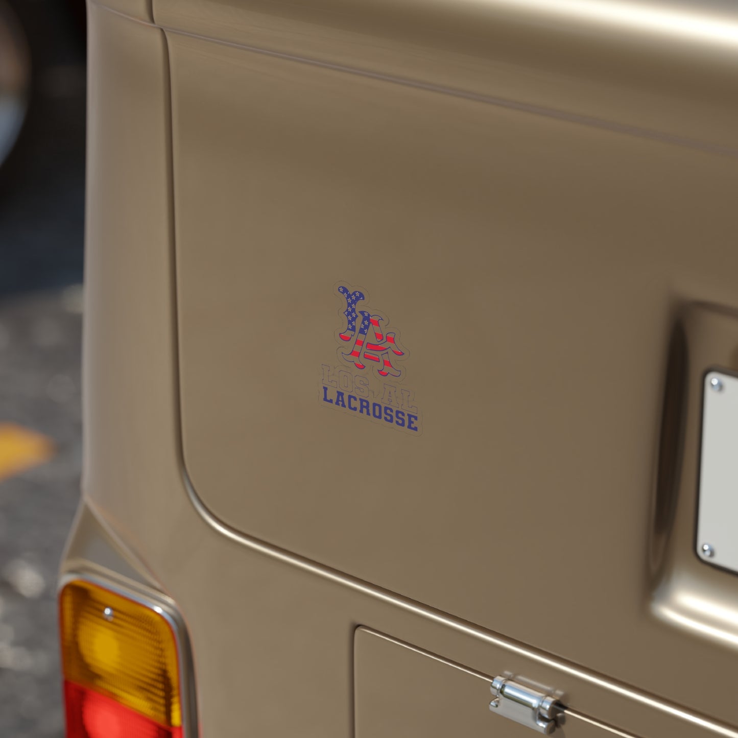 Los Al Lacrosse Transparent Die-Cut Outdoor Sticker
