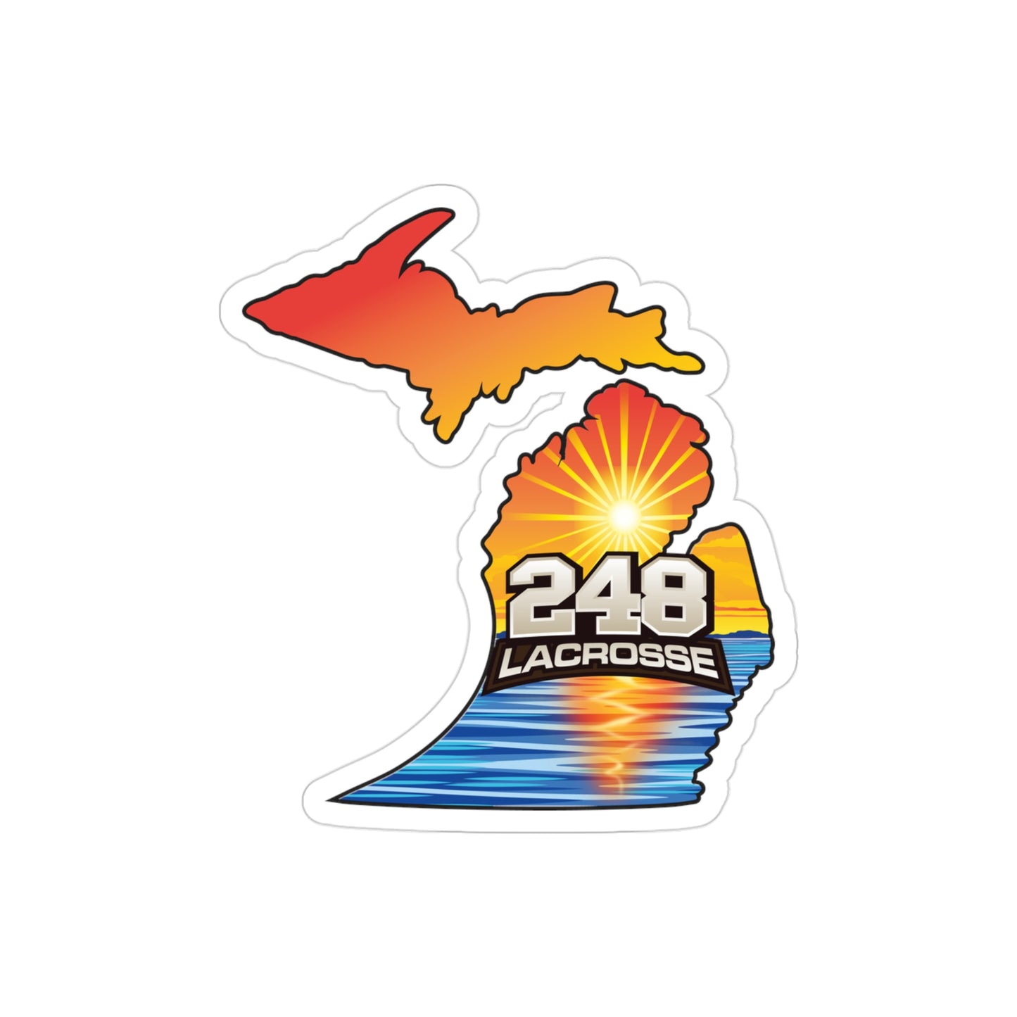 248 Lacrosse Transparent Outdoor Sticker