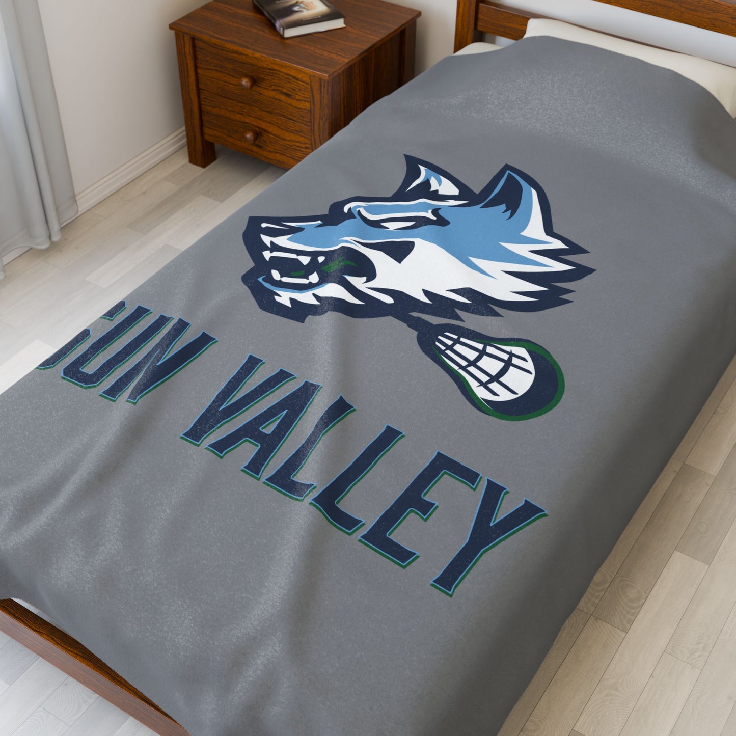 Sun Valley Lacrosse Velveteen Plush Blanket