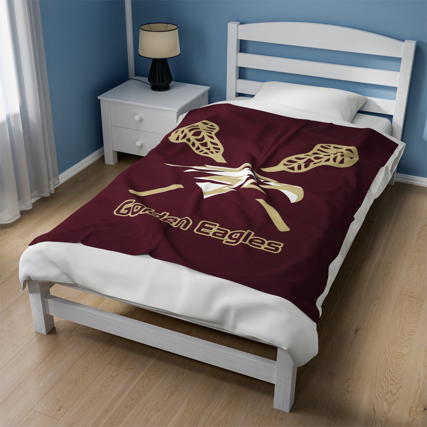 Maple Mountain Youth Lacrosse Velveteen Plush Blanket